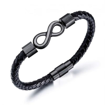 Classic Multilayer Leather Bracelet Men Hand Jewelry Gift Handsome Business Bracelet with Metal Magnetic Clasp