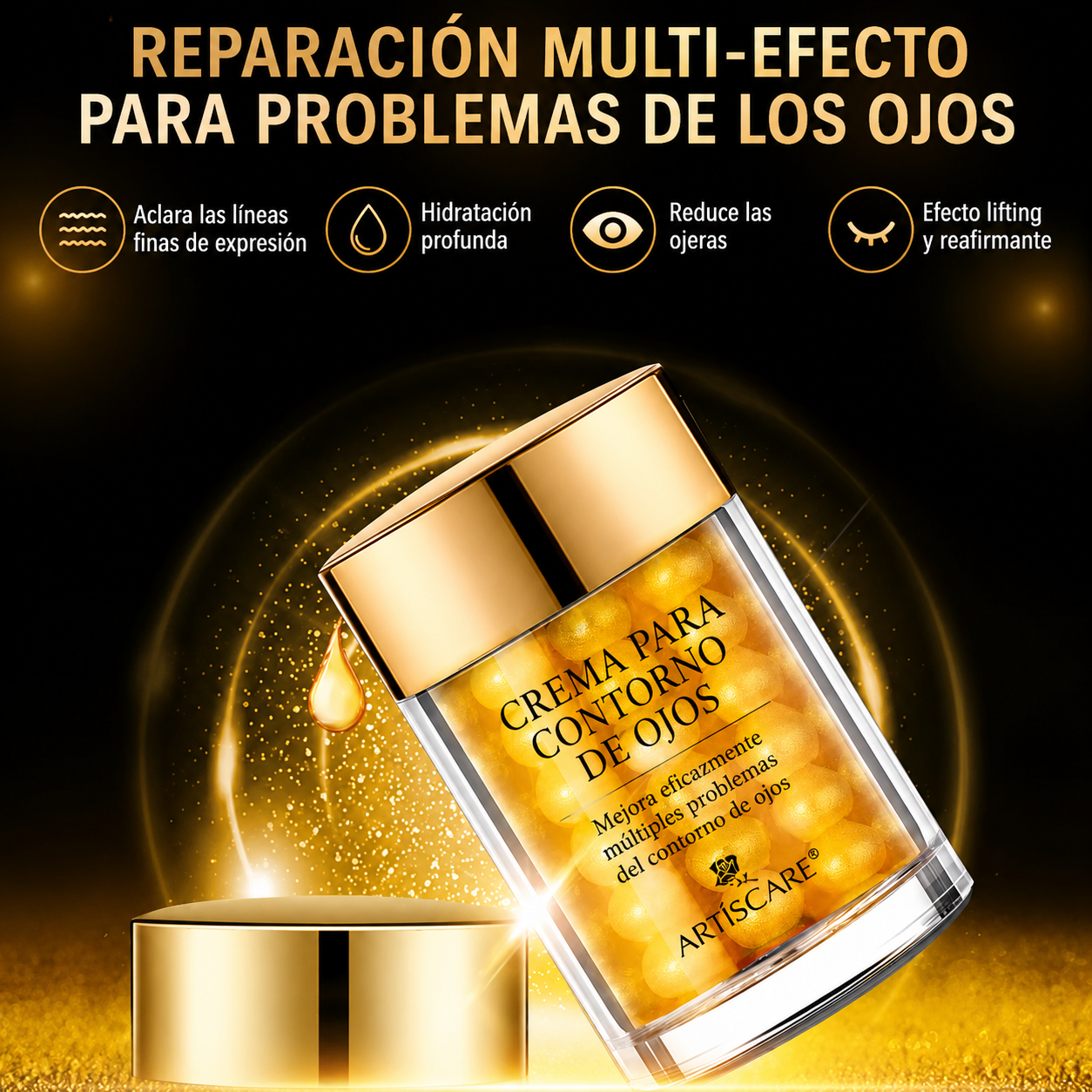 Set Skincare 24K Gold – Sérum, Crema Ojos y Esencia Facial