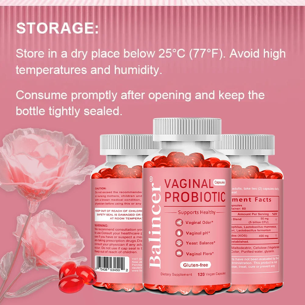 Probióticos para Mujer - Apoyan la Salud Vaginal, Intestinal, Inmunológica y el Bienestar Digestivo.