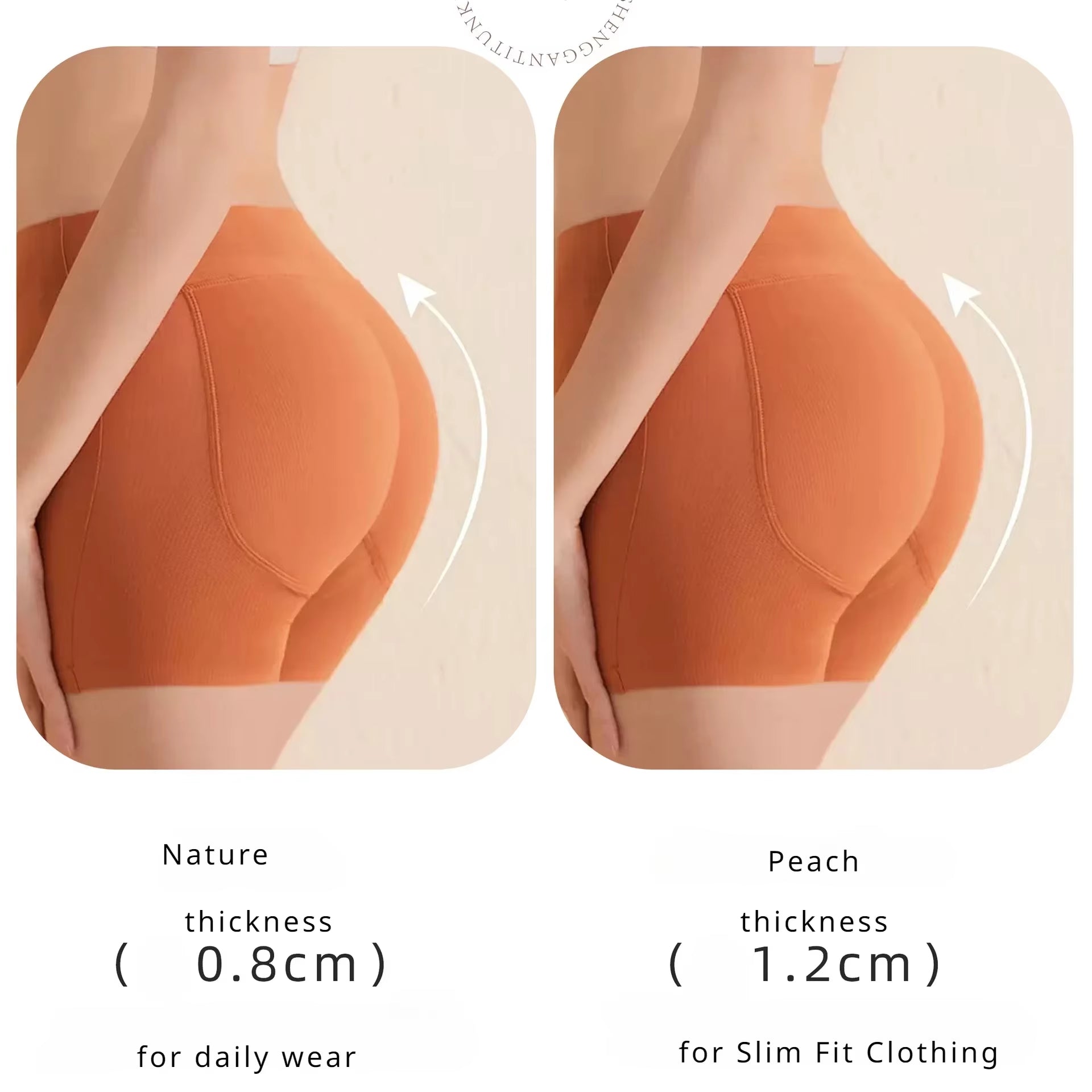 Enhance Your Curves with Our Seamless Latex Butt Lifter Underwear - Perfectly Shaped Peach Hip Pads for Women