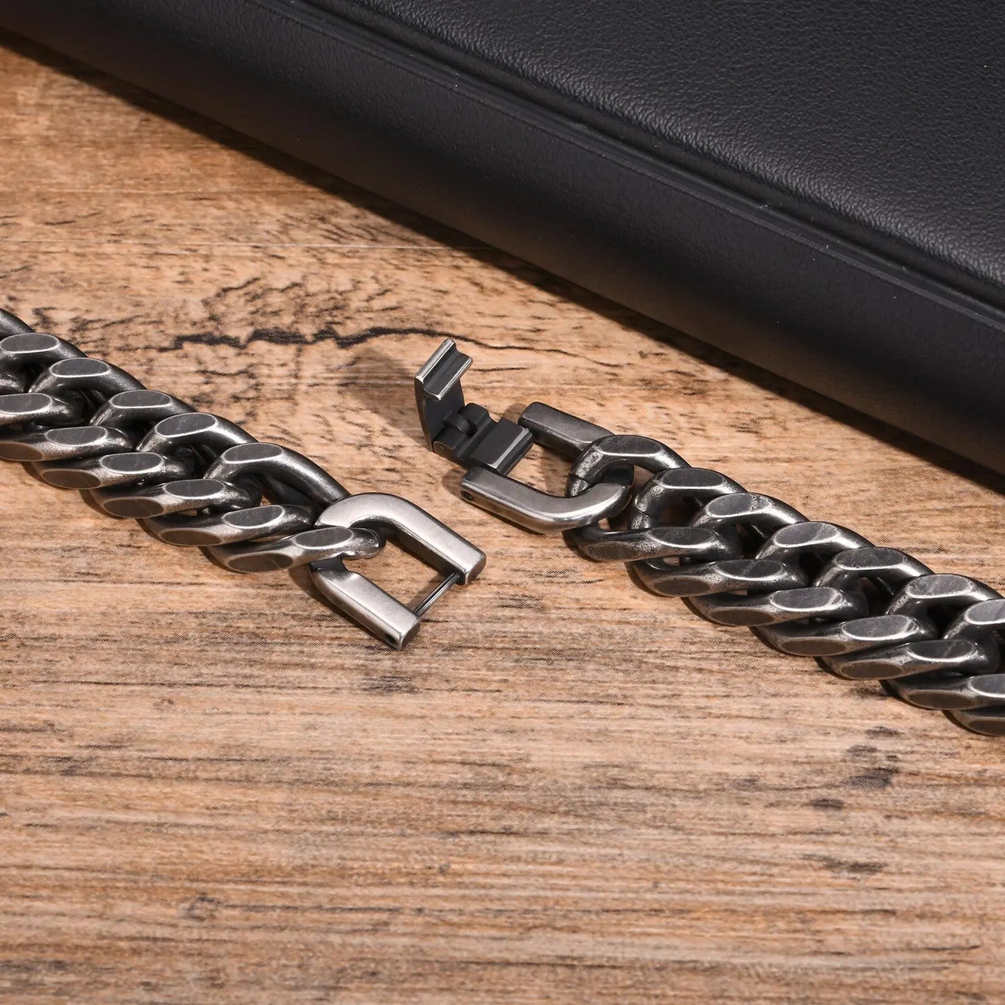 Gold Plated Men'S Chunky Chain Bracelet,Stainless Steel Thick Cuban Chain Wristband,Hip Hop Punk Luxury Jewelry Gift for Him