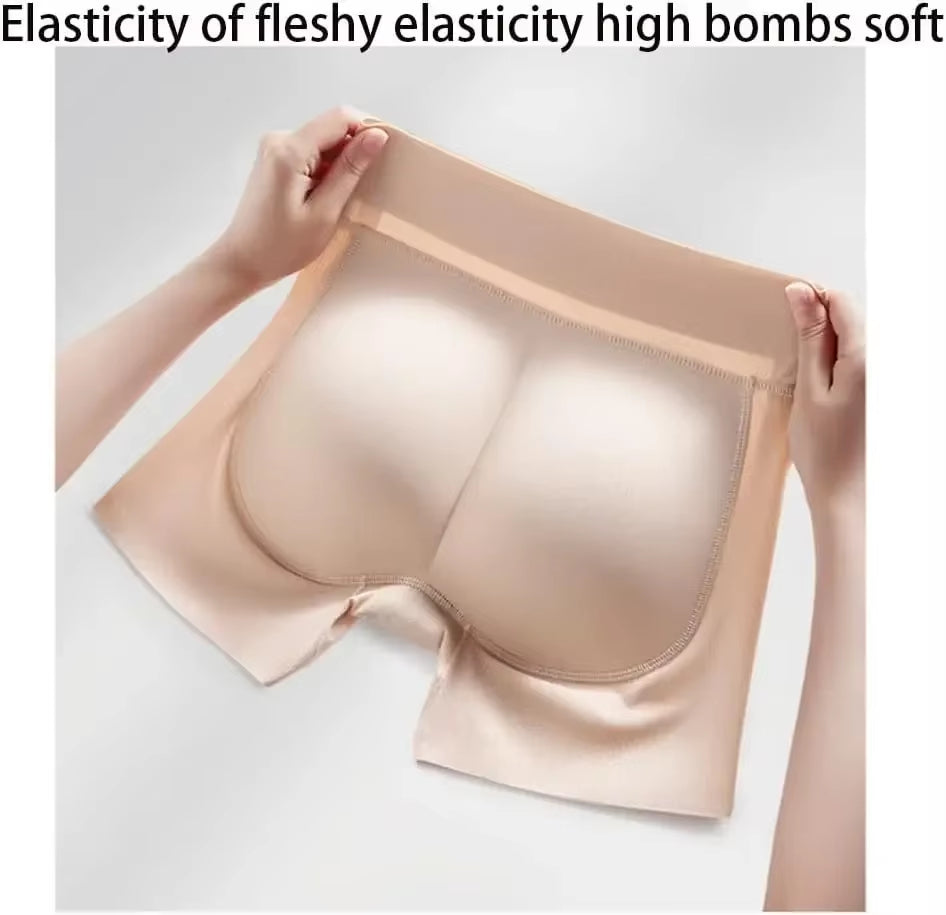 Enhance Your Curves with Our Seamless Latex Butt Lifter Underwear - Perfectly Shaped Peach Hip Pads for Women
