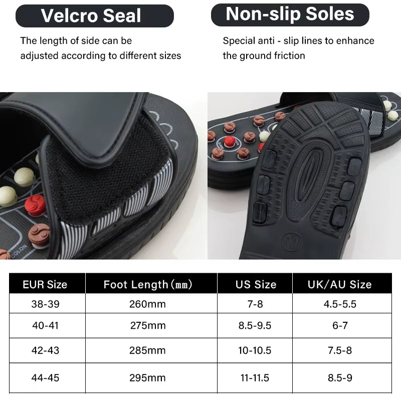 Acupressure Foot Massager Plantar Fasciitis Relief Acupoint Reflexology Stimulation Massage Sandals Slippers Shoes