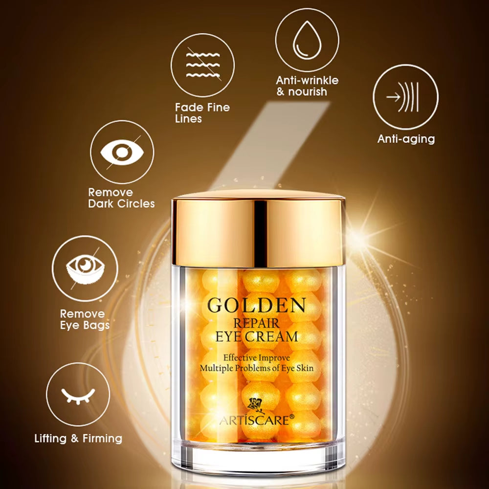 Set de Cuidado Facial 24K Gold: Crema Hidratante, Sérum y Esencia para Ojeras – Productos Premium de Skincare Coreano