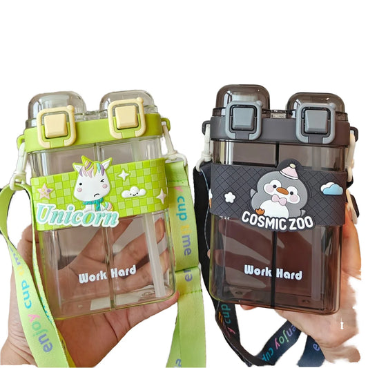 Botella de agua personalizada de 750 ml para niños 2025 – portátil y de gran capacidad para viajes, picnics y actividades deportivas.