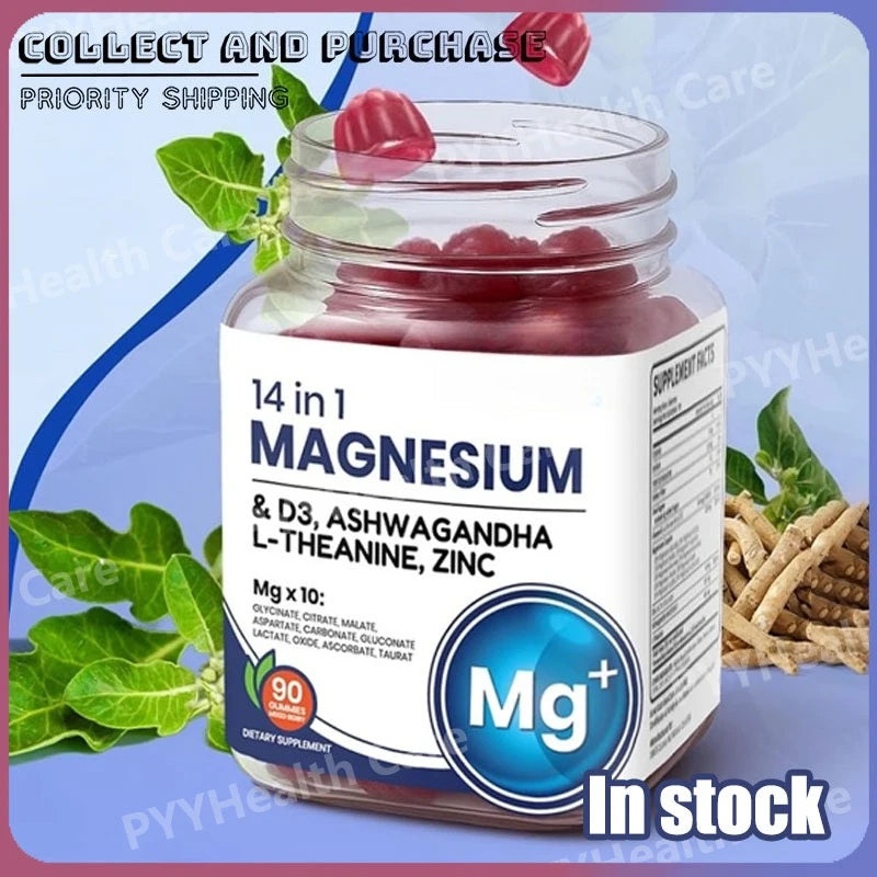 Elevate Your Wellness with Magnesium Complex Gummies - Enriched with Vitamin D3, Zinc, and L-Theanine for Natural Nutritional Support