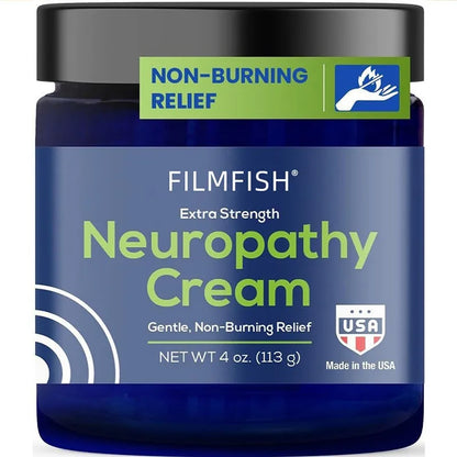 Crema de fuerza extra para la neuropatía en pies y articulaciones - Alivio calmante para los nervios, fórmula no grasosa para un confort rápido e hidratación de manos, piernas y cuerpo.
