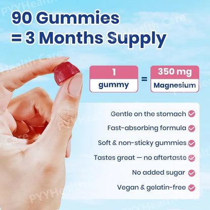 Elevate Your Wellness with Magnesium Complex Gummies - Enriched with Vitamin D3, Zinc, and L-Theanine for Natural Nutritional Support
