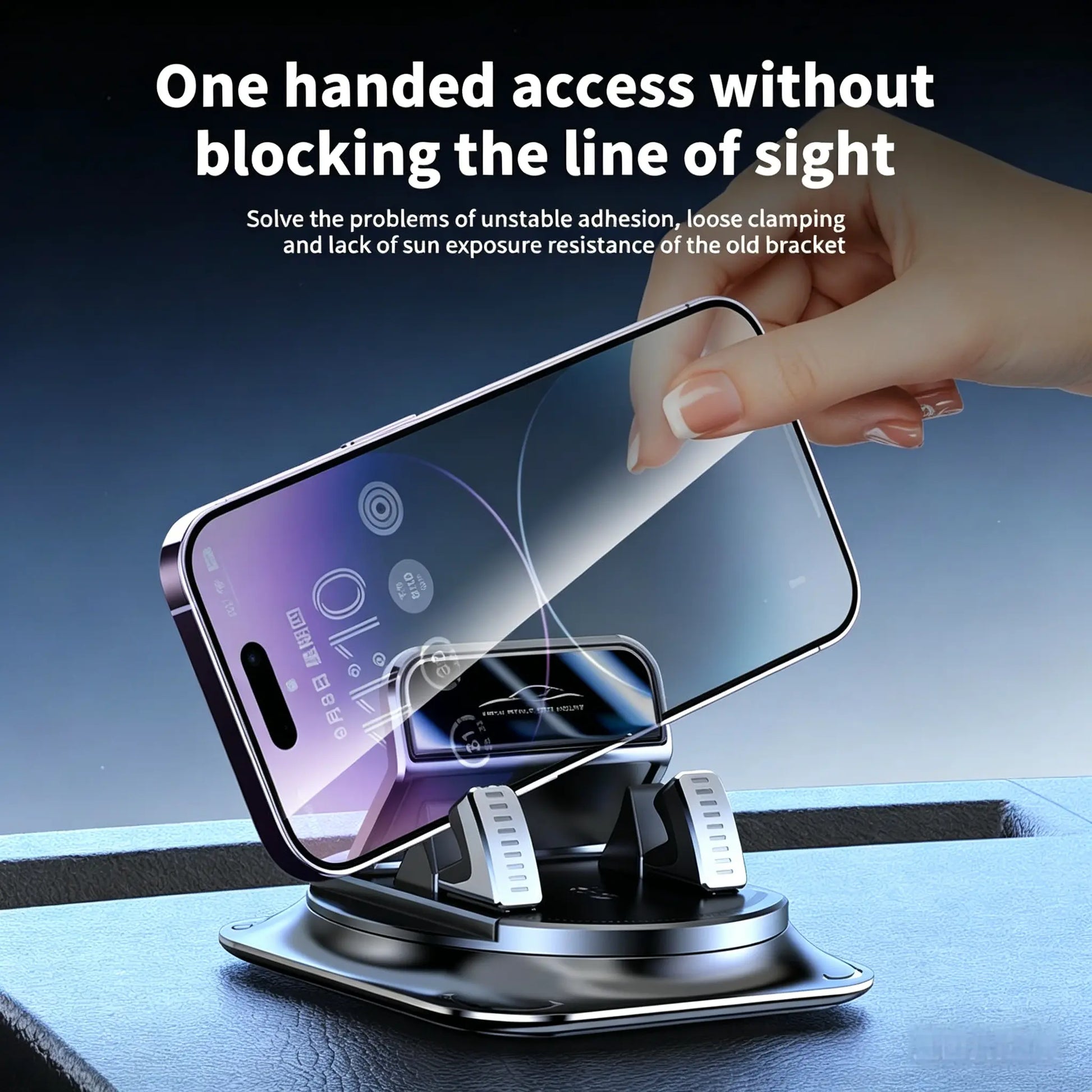 Car Phone Holder, Portable Mobile Phone Holder, Stable and Durable.In-Built Parking Number Plate Function, Quickly Switch to a Phone Number Plate.