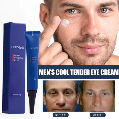 15G Openeyes Awaken Peptide Lifting Eye Gel Men Eye Cream Moisturizing under Eye Cream Fade Dark Circles and Puffiness Fine Line