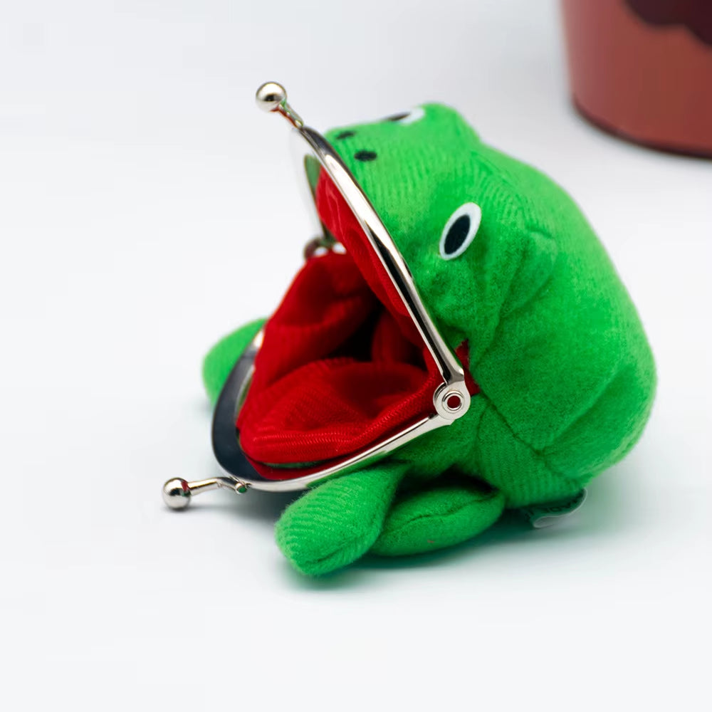1PC Frog Coin Purses Cartoon Wallet Pouch Anime Manga Shape Fluff Clutch Cosplay Cute Wallet Purse Coin Holder Girls Gift